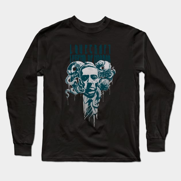 Lovecraft Legend of Horror Long Sleeve T-Shirt by Kotolevskiy